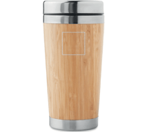 Doppelwandiger Reisebecher aus Edelstahl/Bambus RODEODRIVE+